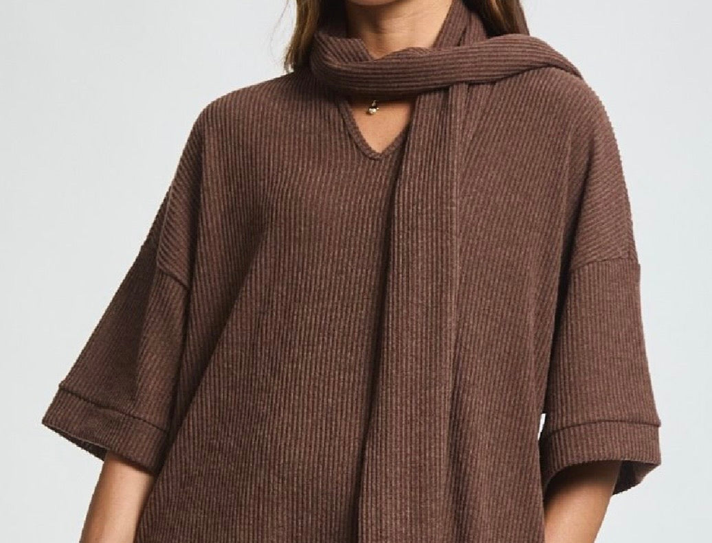 Ribbed Tunic Maxi Dress