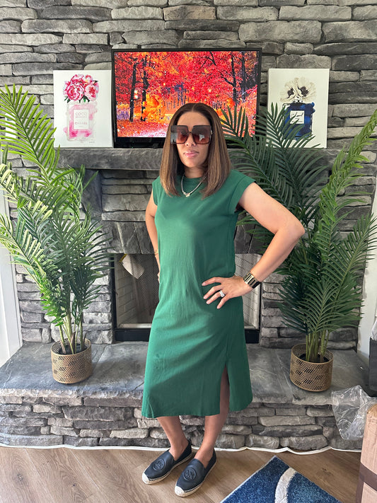 Short Sleeve Midi Dress