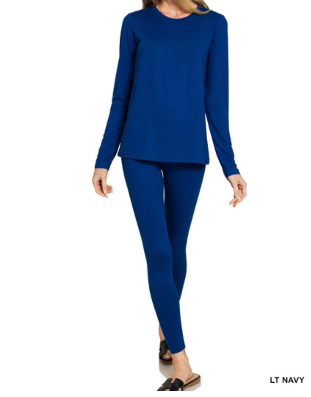 Round Neck Top & Leggings Set