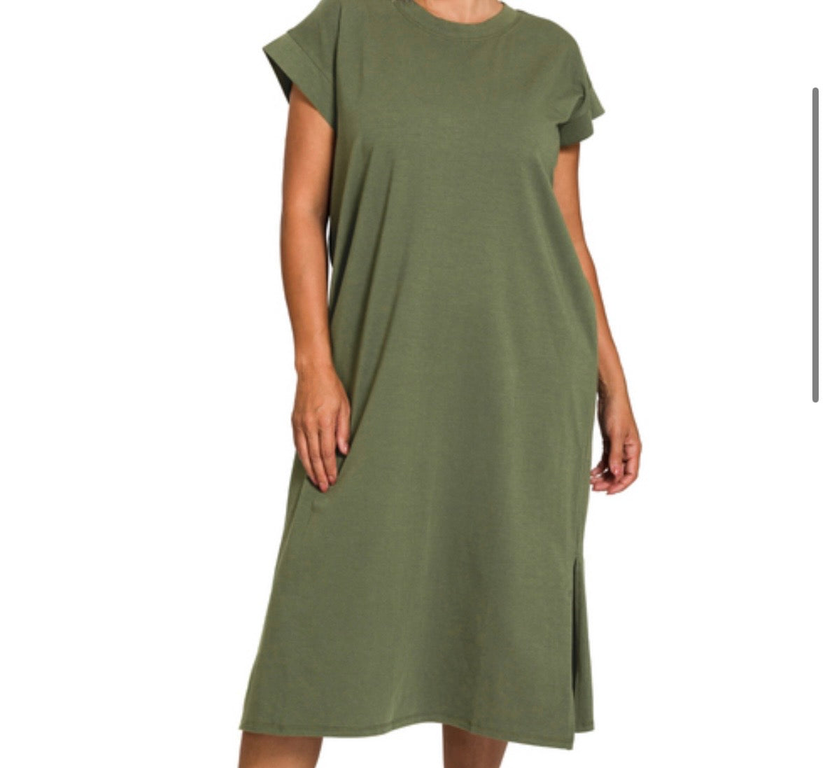 Short Sleeve Midi Dress