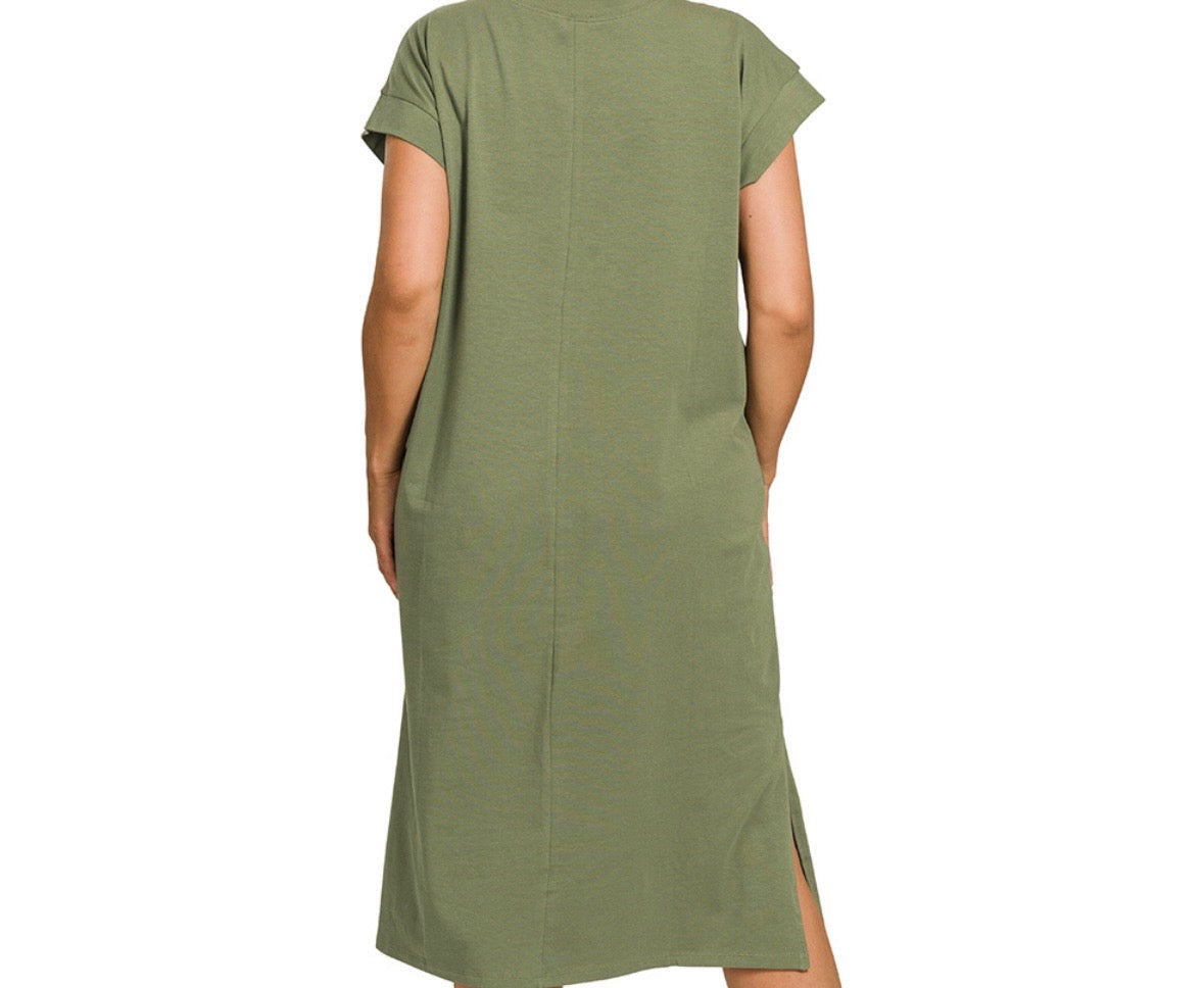 Short Sleeve Midi Dress