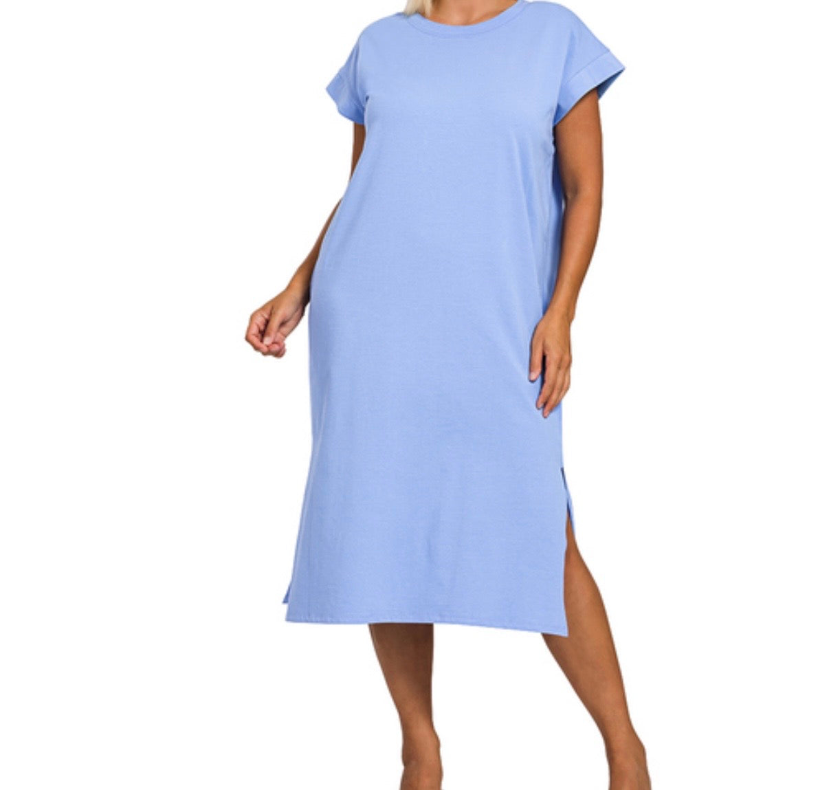 Short Sleeve Midi Dress