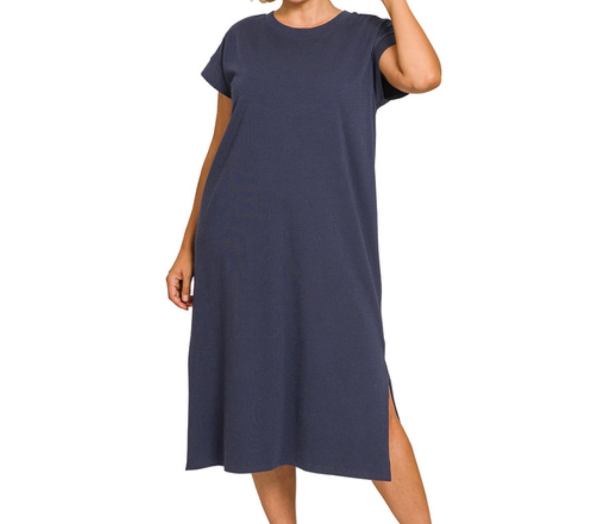 Short Sleeve Midi Dress