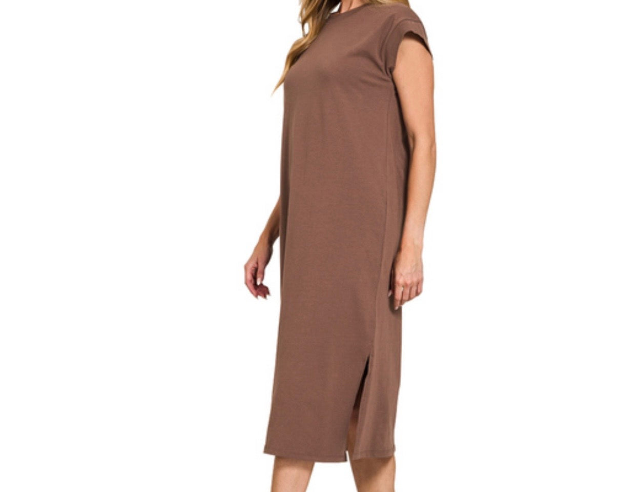 Short Sleeve Midi Dress