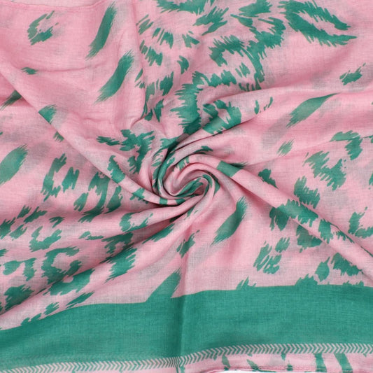 AKA Sorority Pink Green Leopard Structured Kimono